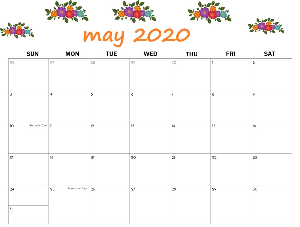 May 2020 Calendar Wallpaper For Office Free Printable Calendar