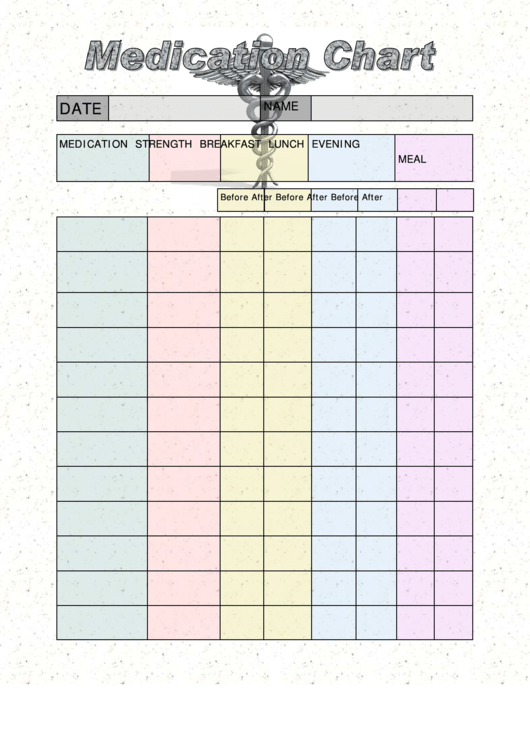 Medication Schedule Chart Crown Medical Center Printable Pdf Download