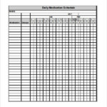 Medication Schedule Template 14 Free Word Excel PDF Format