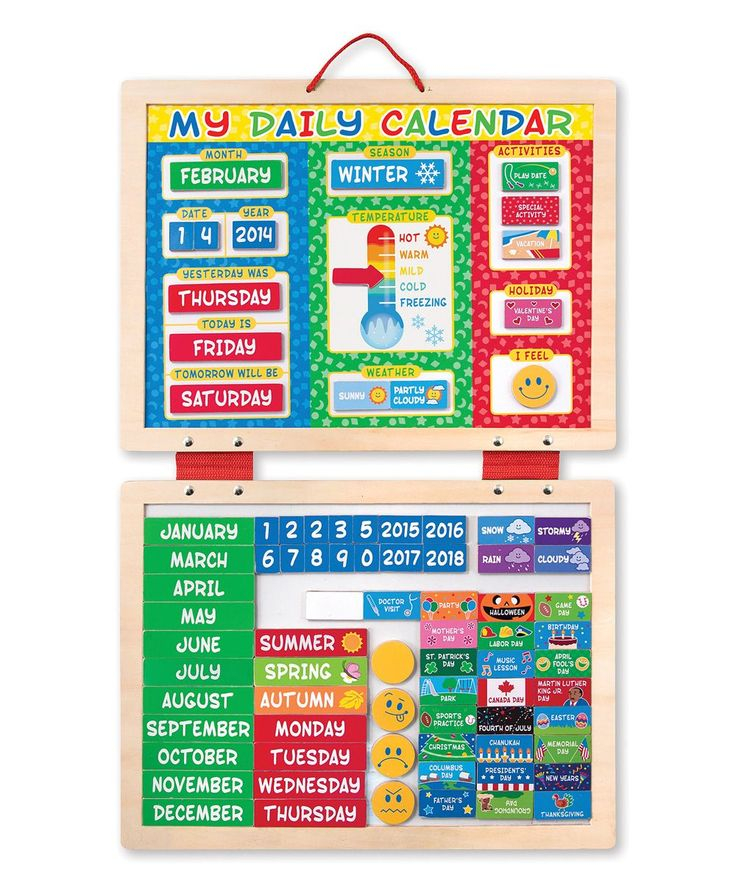 Melissa Doug My First Daily Magnetic Calendar Set With Images 