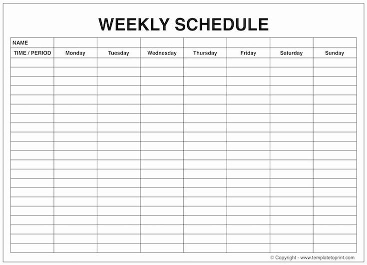 Monday Through Sunday Schedule Template Lovely Weekly Calendar Maker 
