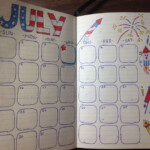 Monthly Calendar And Notebook Bullet Journal Monthly Calendar Blank