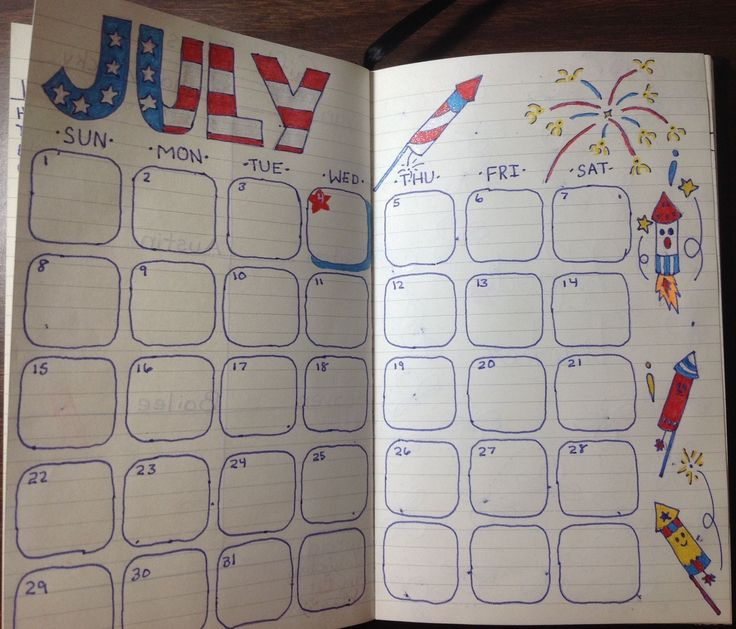 Monthly Calendar And Notebook Bullet Journal Monthly Calendar Blank 