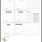 My Week At A Glance Weekly Planner Weekly Planner Sheets Weekly