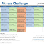 Physical Education Fitness Challenge Calendars