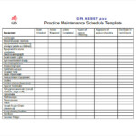 Plant Maintenance Schedule Template Excel Printable Receipt Template