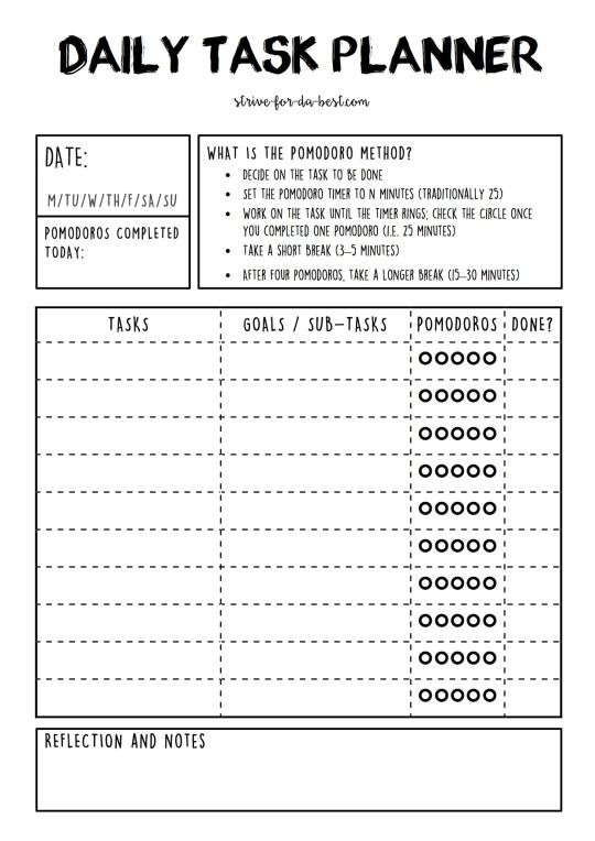 Pomodoro Worksheet Pomodoro Method Study Methods Pomodoro Technique