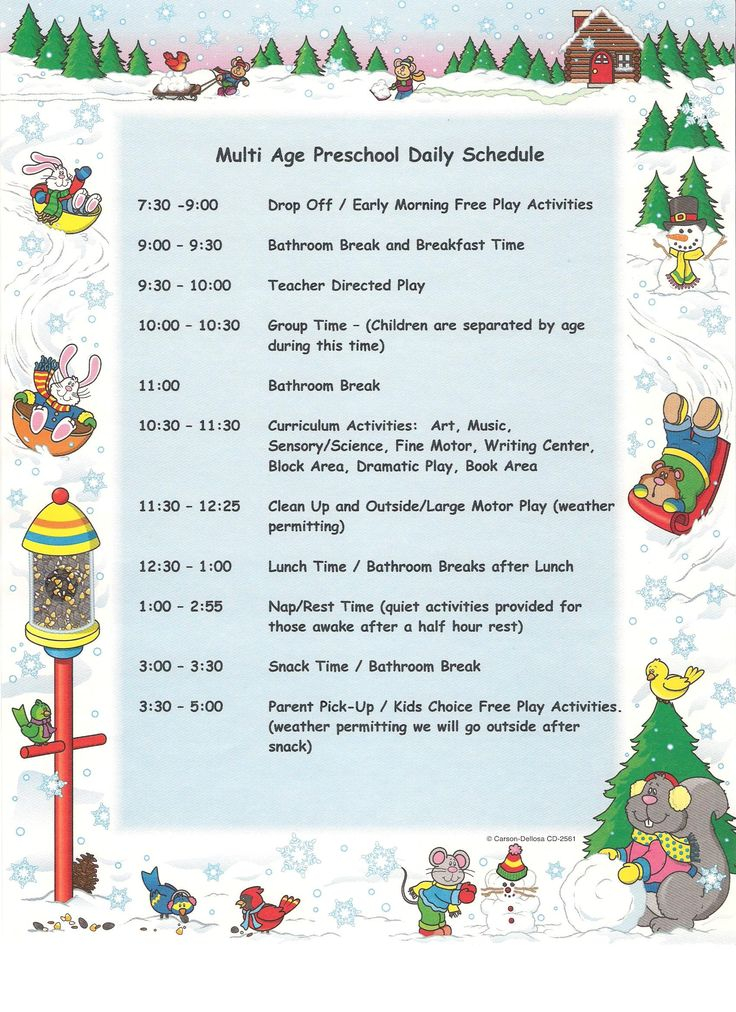 Preschool Schedule Preschool Schedule JPG Preschool Planning 