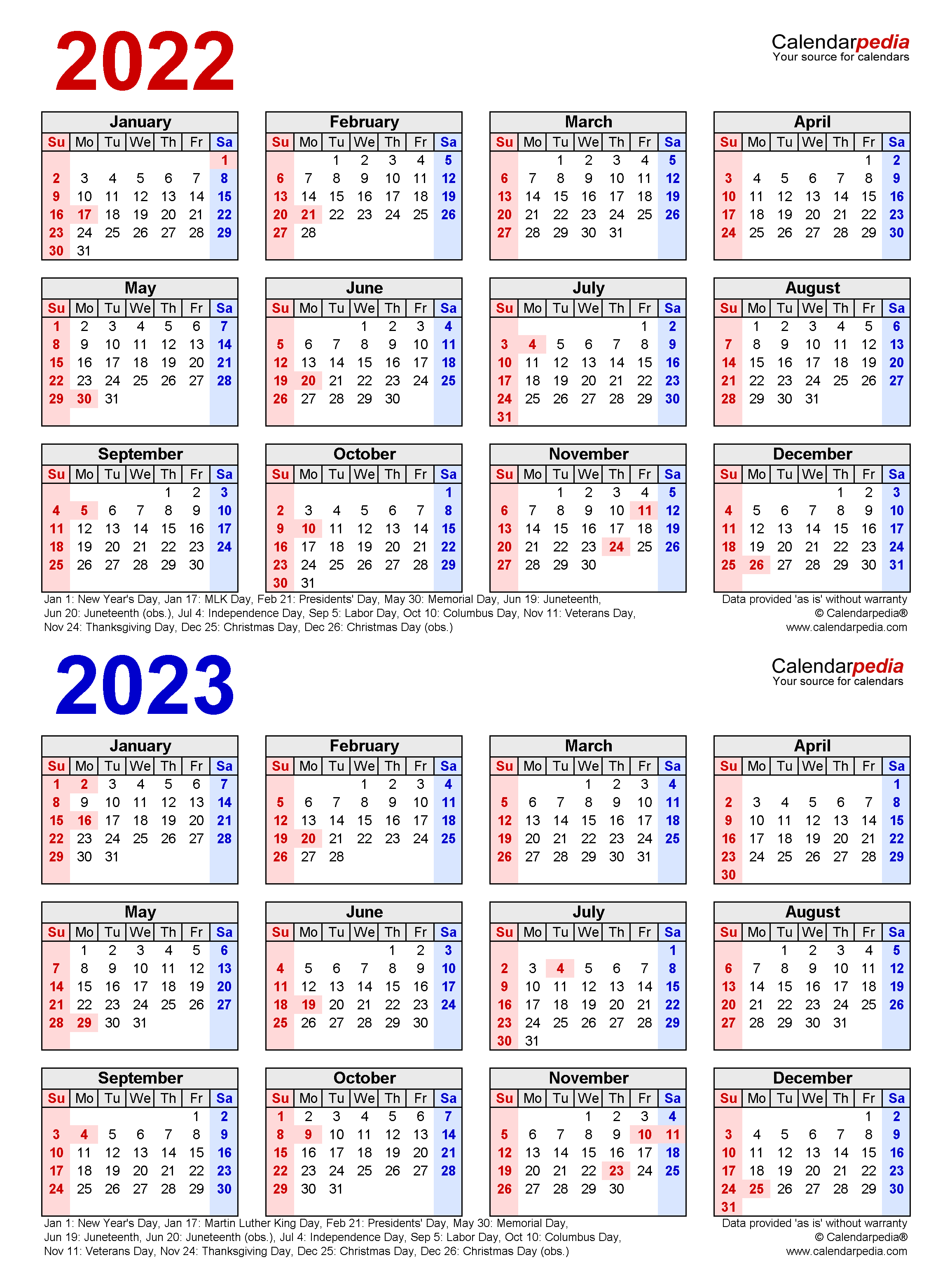 Printable 2022 2023 Calendar Shopperji