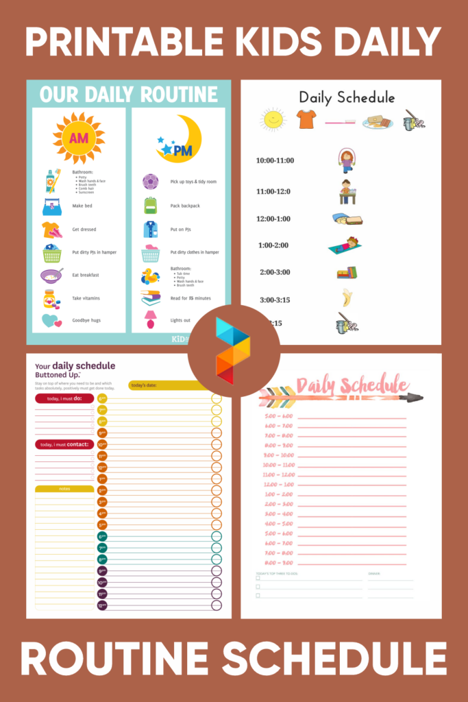 Printable Kids Daily Routine Schedule In 2021 Daily Routine Schedule 