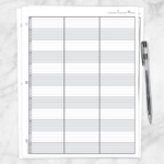 Printable Schedule Sheet Front Back Appointment Sheet With 3 Etsy