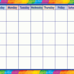 Rainbow Calendar Chart TCR7601 Teacher Created Resources