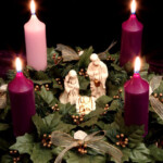 Religious Christmas Advent Wreath With Nativity Scene Catholic Digest