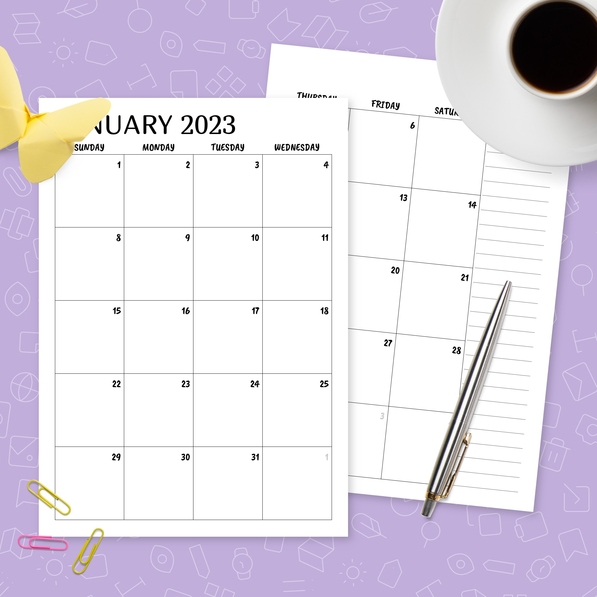 Simple Colored Monthly Calendar Template Printable Pdf Hot Sex Picture 7794