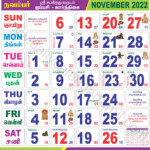 Tamil Calendar November 2022 2022