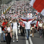 Tens Of Thousands Protest In Belarus As Calls For Lukashenko To Resign