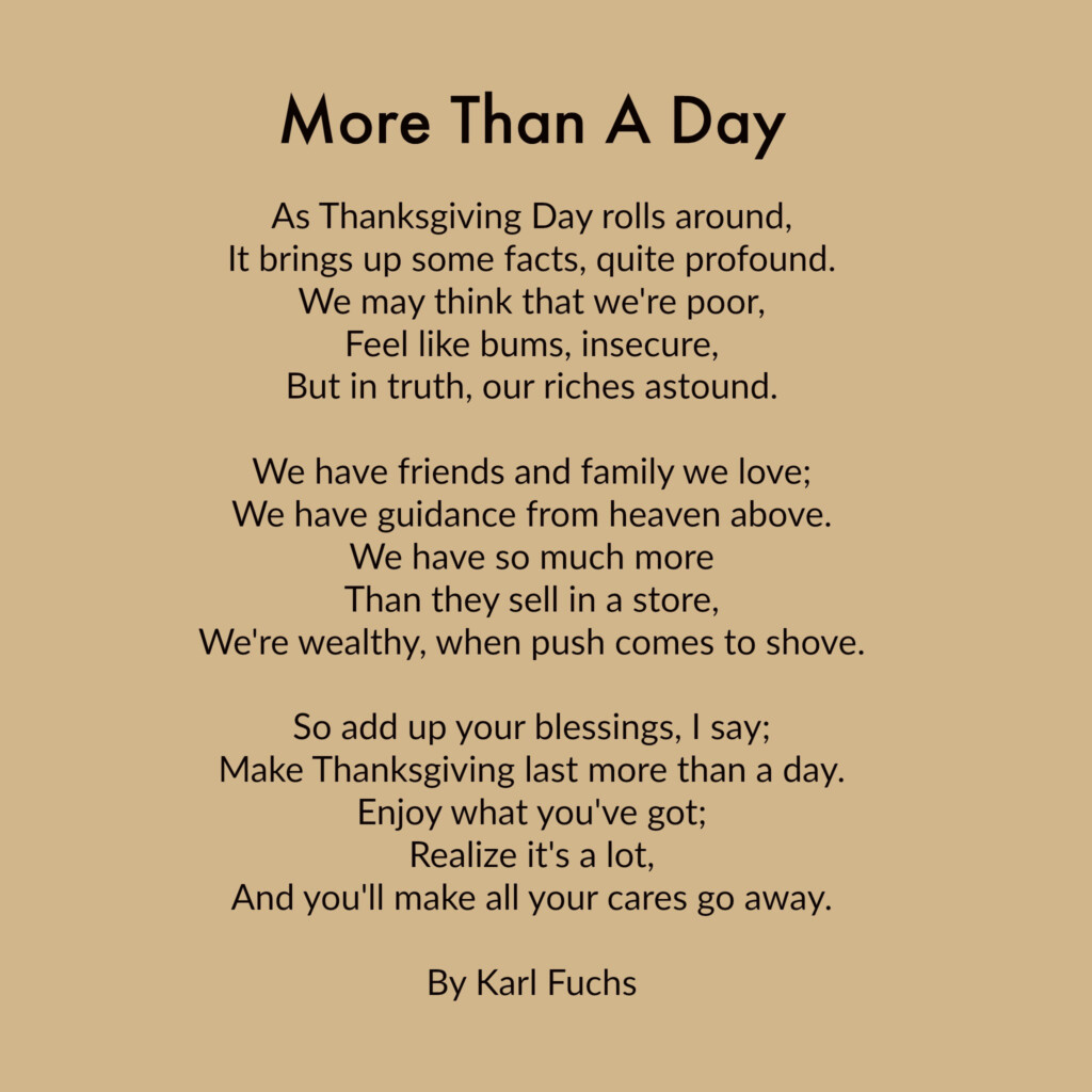Thanksgiving Poetry Hip New Jersey