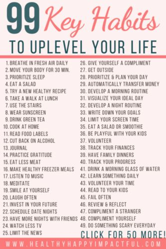 The Big List Of Habits To Improve Your Life In 2020 List Of Habits 