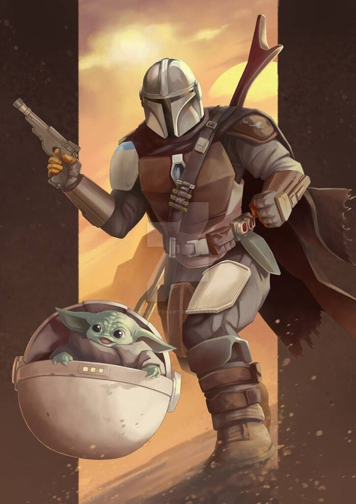 The Mandalorian By JenniferTehArt Star Wars Art Star Wars Background 