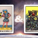 The Page Of Cups And The King Of Pentacles Tarot Cards Together