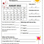 Use These Monthly Calendar Worksheets In Your Classroom To Reinforce