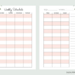 Weekly Hourly Planner Personal Wide Rings Weekly Schedule Personal