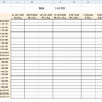 Weekly Hourly Schedule Template New Free Printable Blank Charts In 2020
