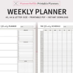 Weekly Planner 2022 2023 Printable Weekly Agenda Template Etsy