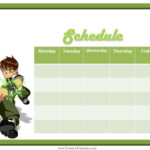 Weekly Planner For Boys