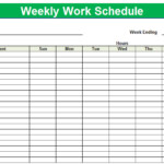 Weekly Schedule Archives My Excel Templates