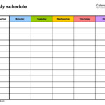 19 How To Make A Weekly Work Schedule In Excel Sample Templates