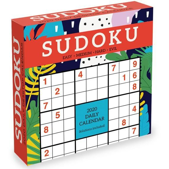 2020 Sudoku Daily Desktop Calendar Sudoku Puzzle Books Sudoku Puzzles