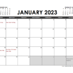 2023 Calendar Planner Malaysia Excel Free Printable Templates