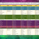 2023 Liturgical Calendar Year A K 2023 Sola Publishing