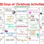 25 Days Of Christmas Activities FREE Printable Advent Calendar