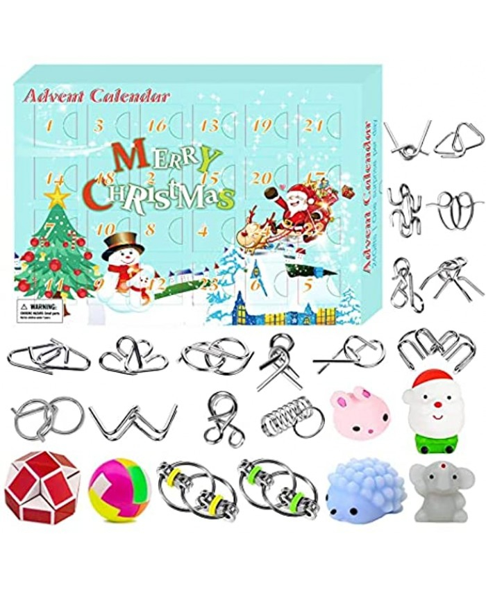 Advent Calendar 2021 For Kids Brain Teaser Puzzles And Mochi Squishy 