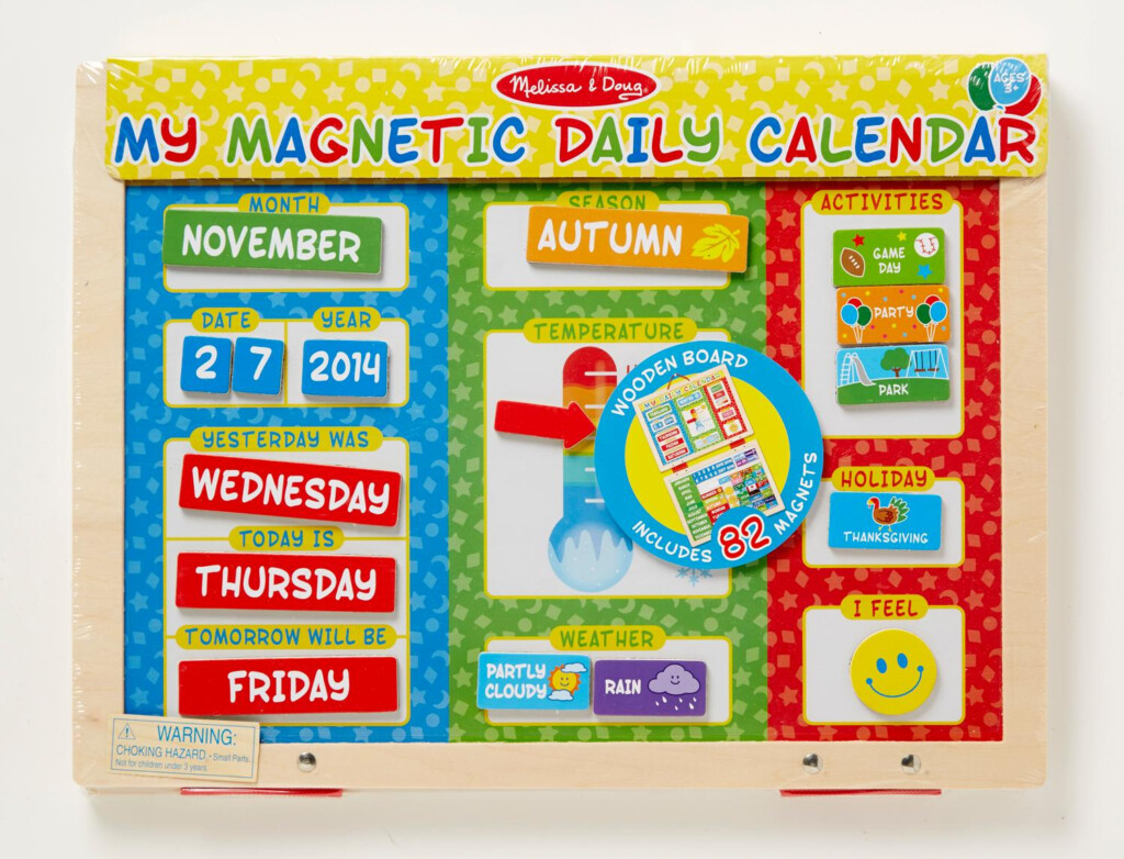 Amazon Melissa Doug My First Daily Magnetic Calendar Toy Toys 