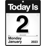 AT A GLANCE Today Is 2023 Daily Wall Calendar Large 8 1 2 X 8