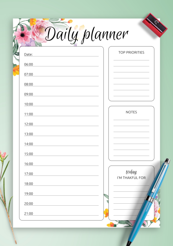 Best Printable Daily Hourly Schedule Template Get Your Calendar Printable