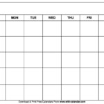 Blank Calendar Weekdays Only Calendar Printables Printable Yearly