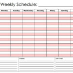 Blank Weekly Calendars Printable Activity Shelter 10 Best Weekly