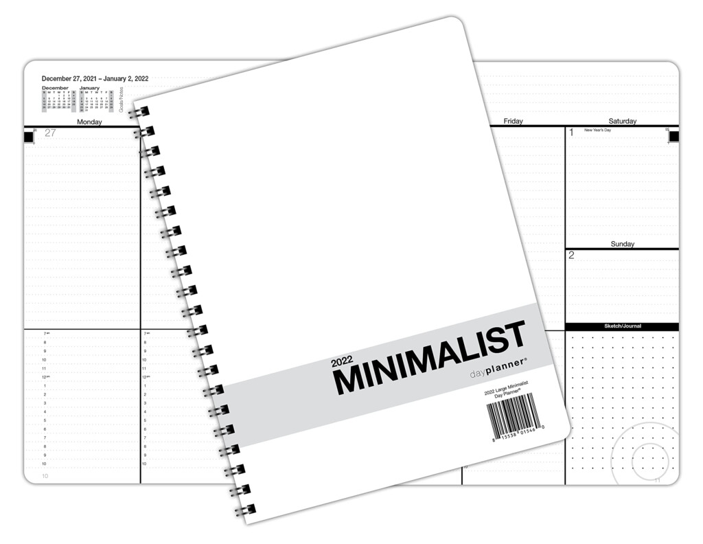 Buy 2022 Dated Minimalist DayPlanner 12 Monthly Calendar Overview To 