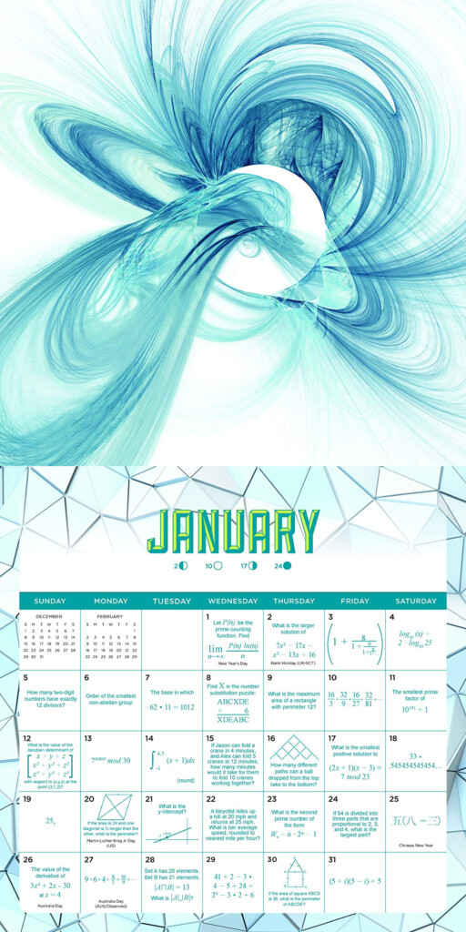 Calendar 2020 Mathematics Your Daily Epsilon Of Math Hachette