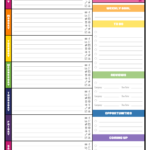 Colorful Weekly Blogging Planner Image Organizador Y Planificador