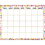 Confetti Spanish Calendar Chart TCR7949 Teacher Created Resources