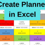 Create Daily Weekly Planner In Excel YouTube