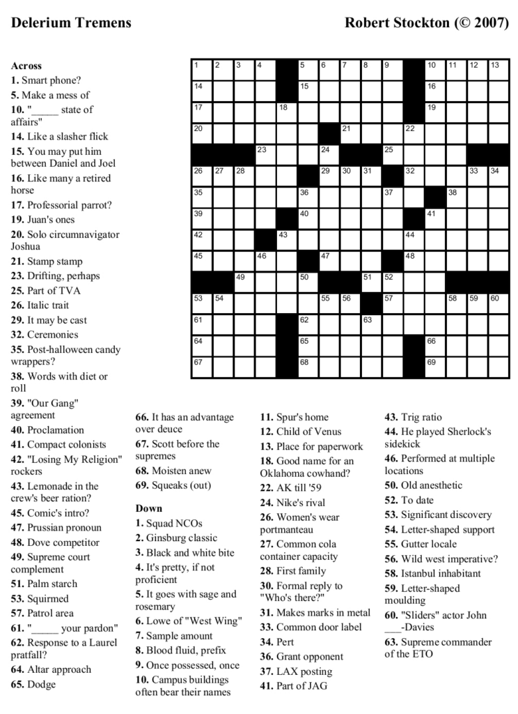 Crossword Puzzles For 8 Year Olds Printable Cryptic Crosswords 