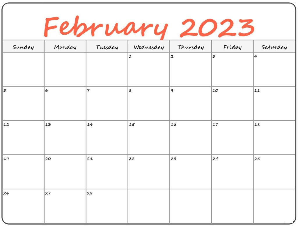 Cute February 2023 Calendar Download Top 5 Planner