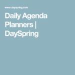 Daily Agenda Planners DaySpring Daily Agenda Planner Agenda