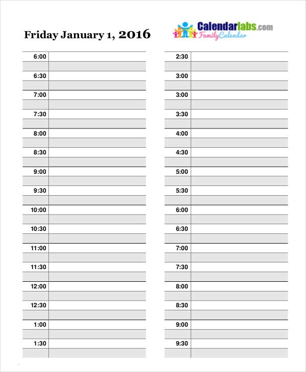 Daily Calendar Free PDF Word Documents Download Free Premium 